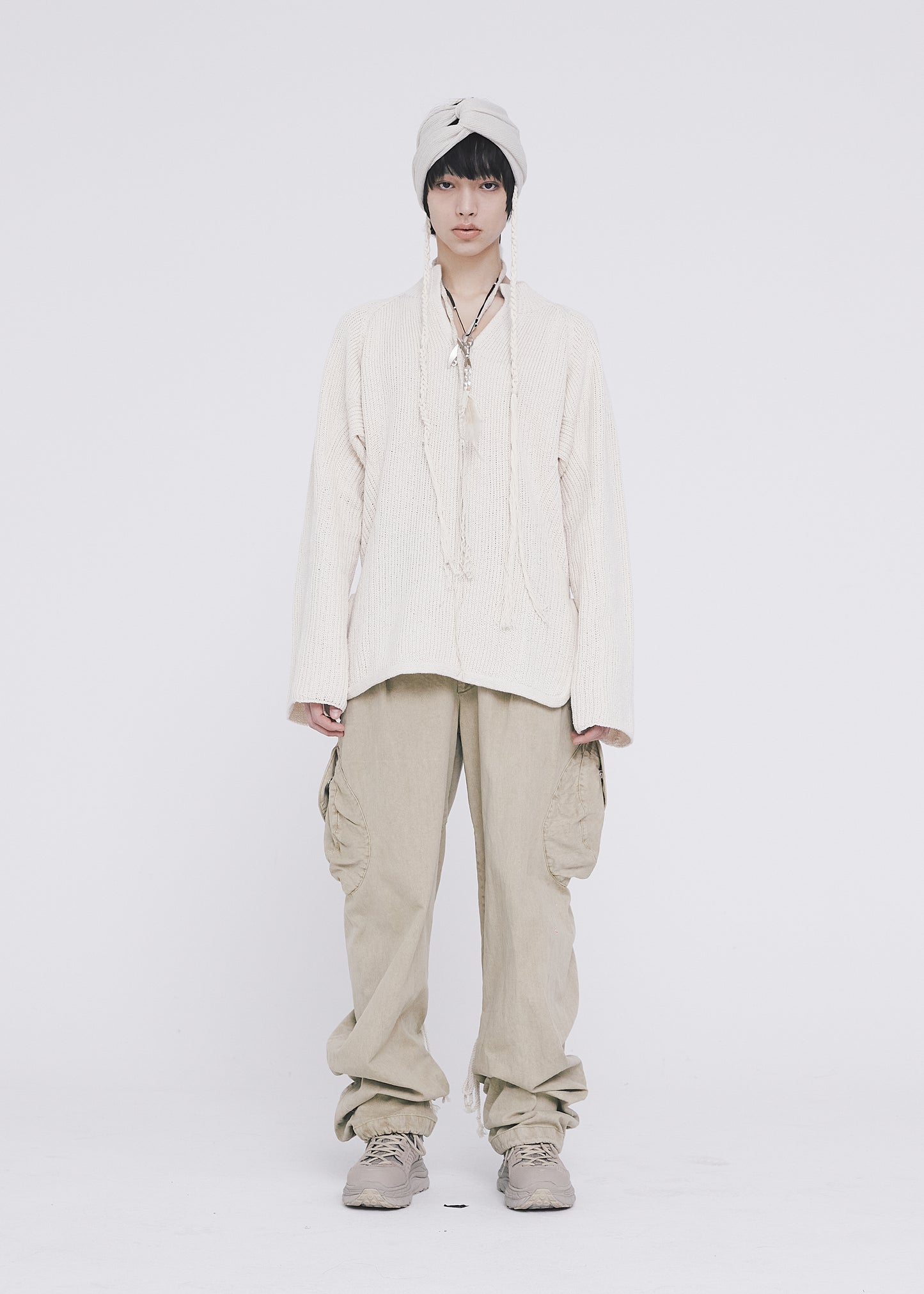 Oversized Knit w/ Necklace