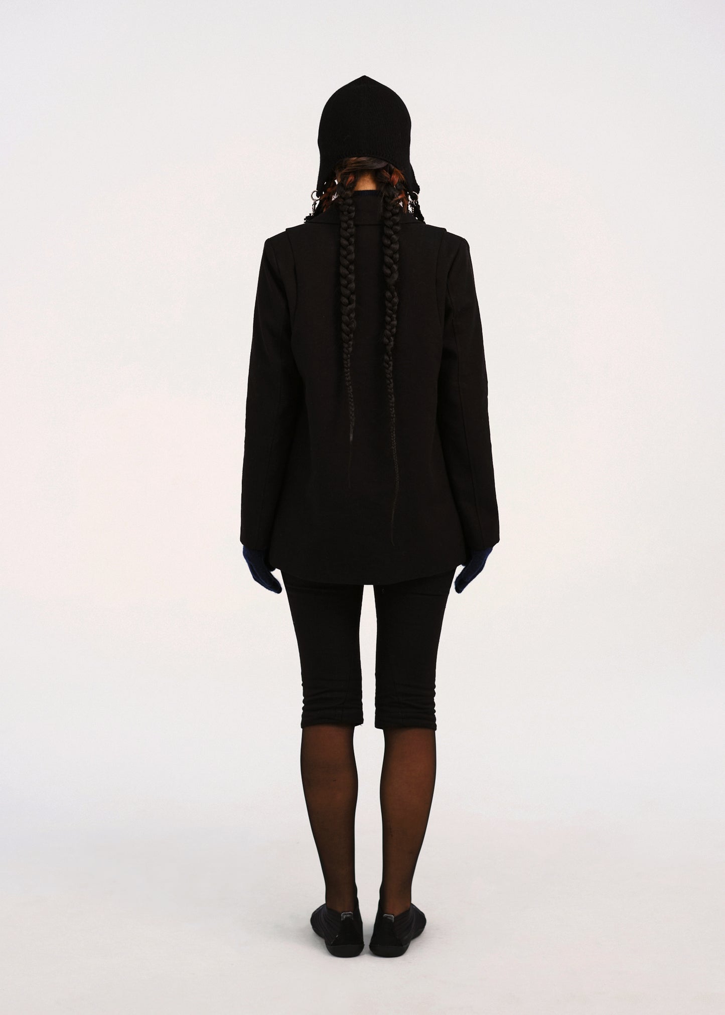 Silver Button Jacket w/ Hood Muffler