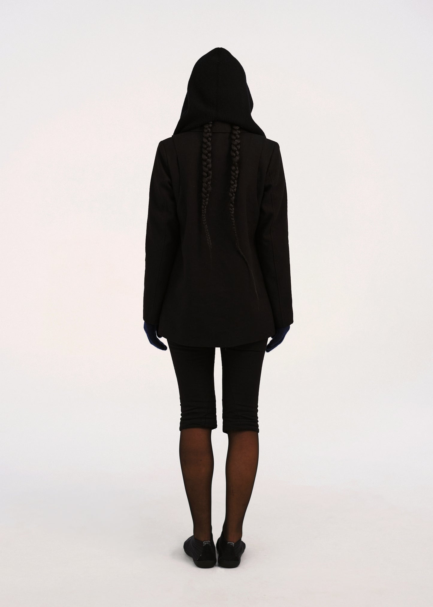 Silver Button Jacket w/ Hood Muffler