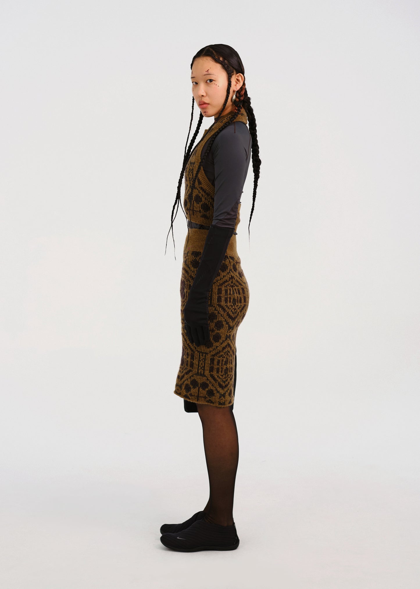 Knitted Top And Skirt Set
