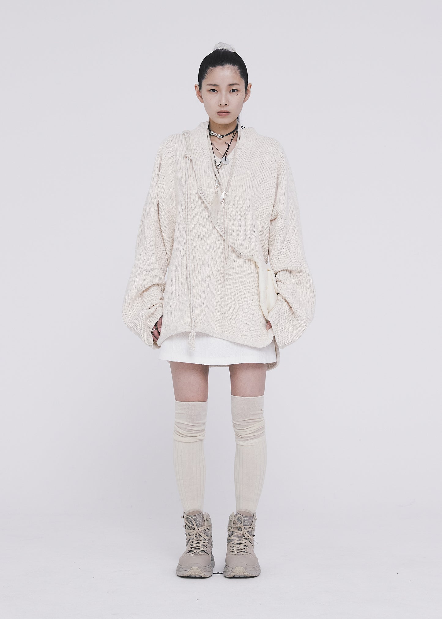 Oversized Knit w/ Necklace