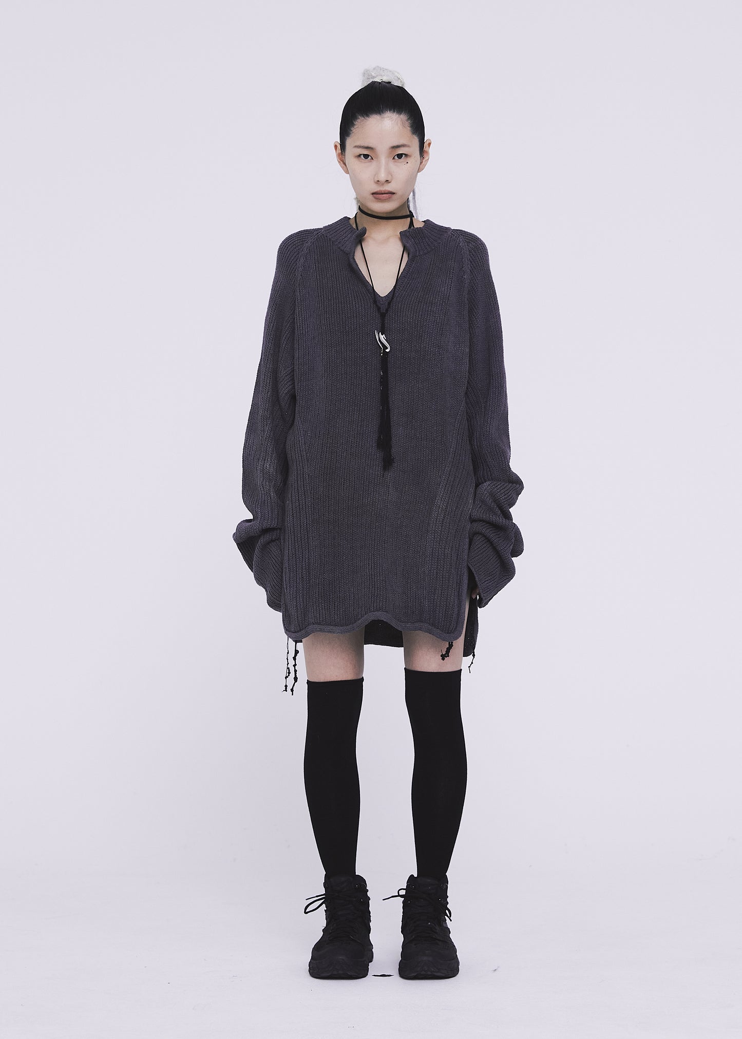 Oversized Knit w/ Necklace