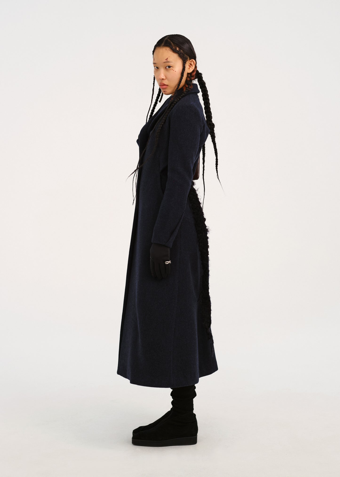 Ceramic Button Long Coat