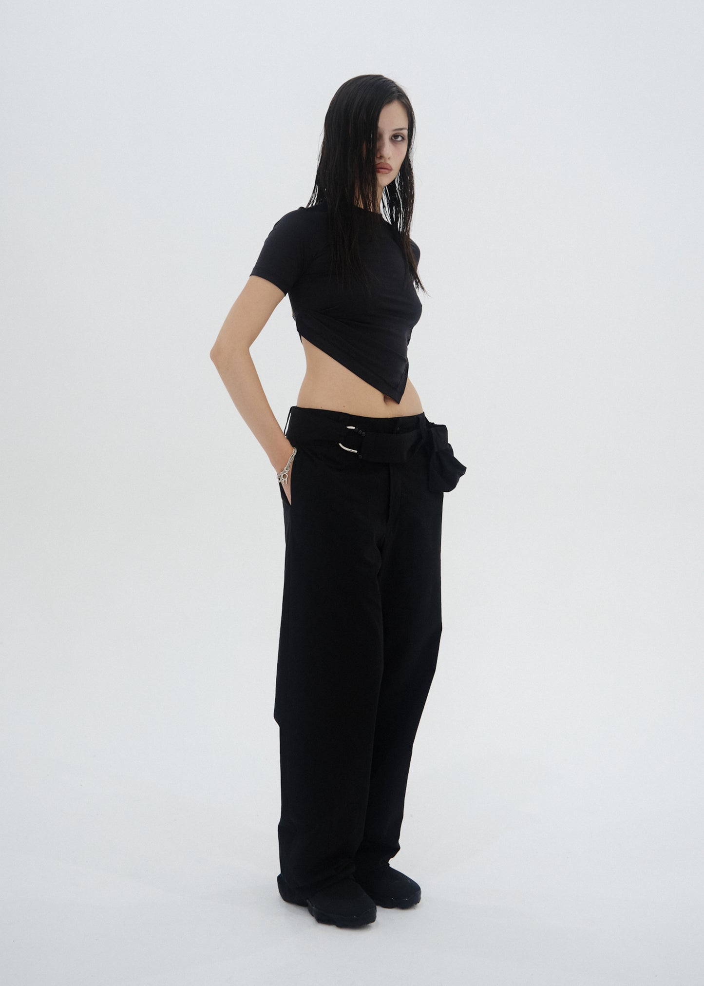 Hemstitch Crop Top