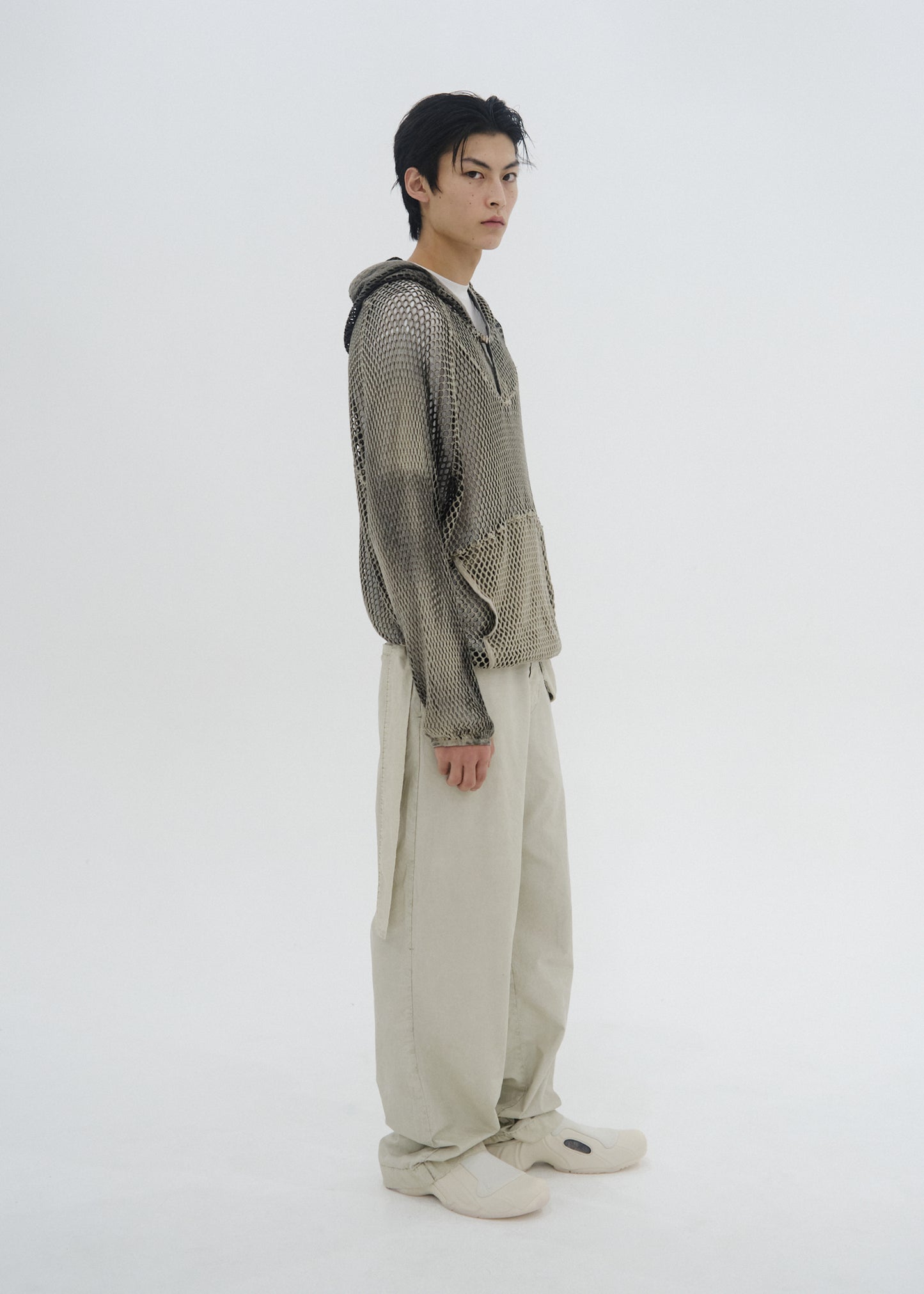 Spray-Dyed Mesh Hoodie