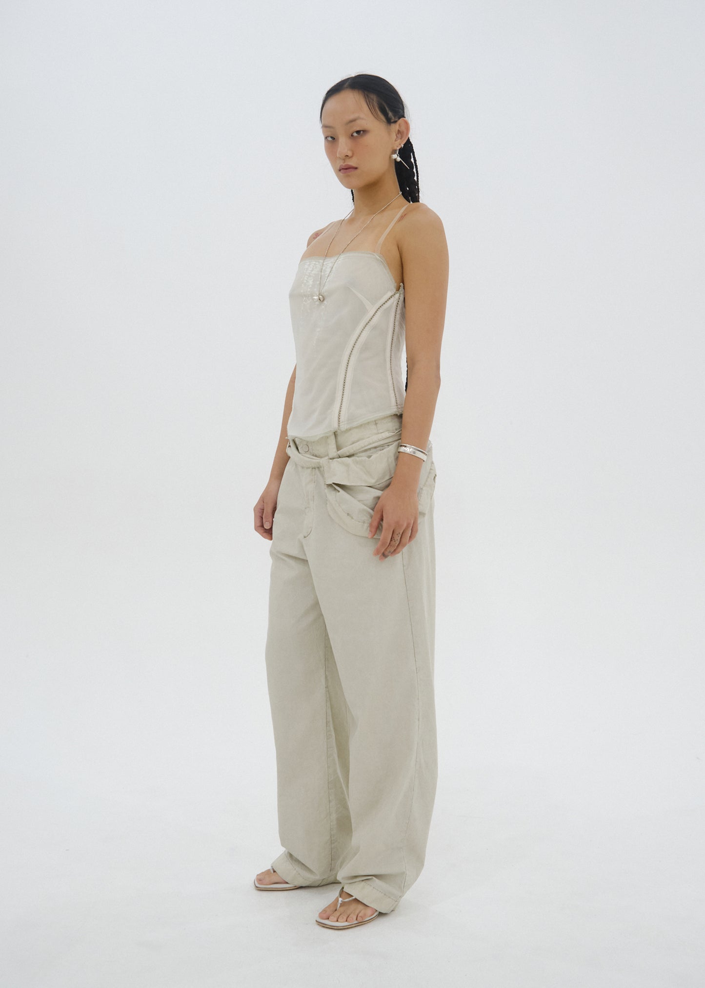 Cotton Pants w/ Waist Bag