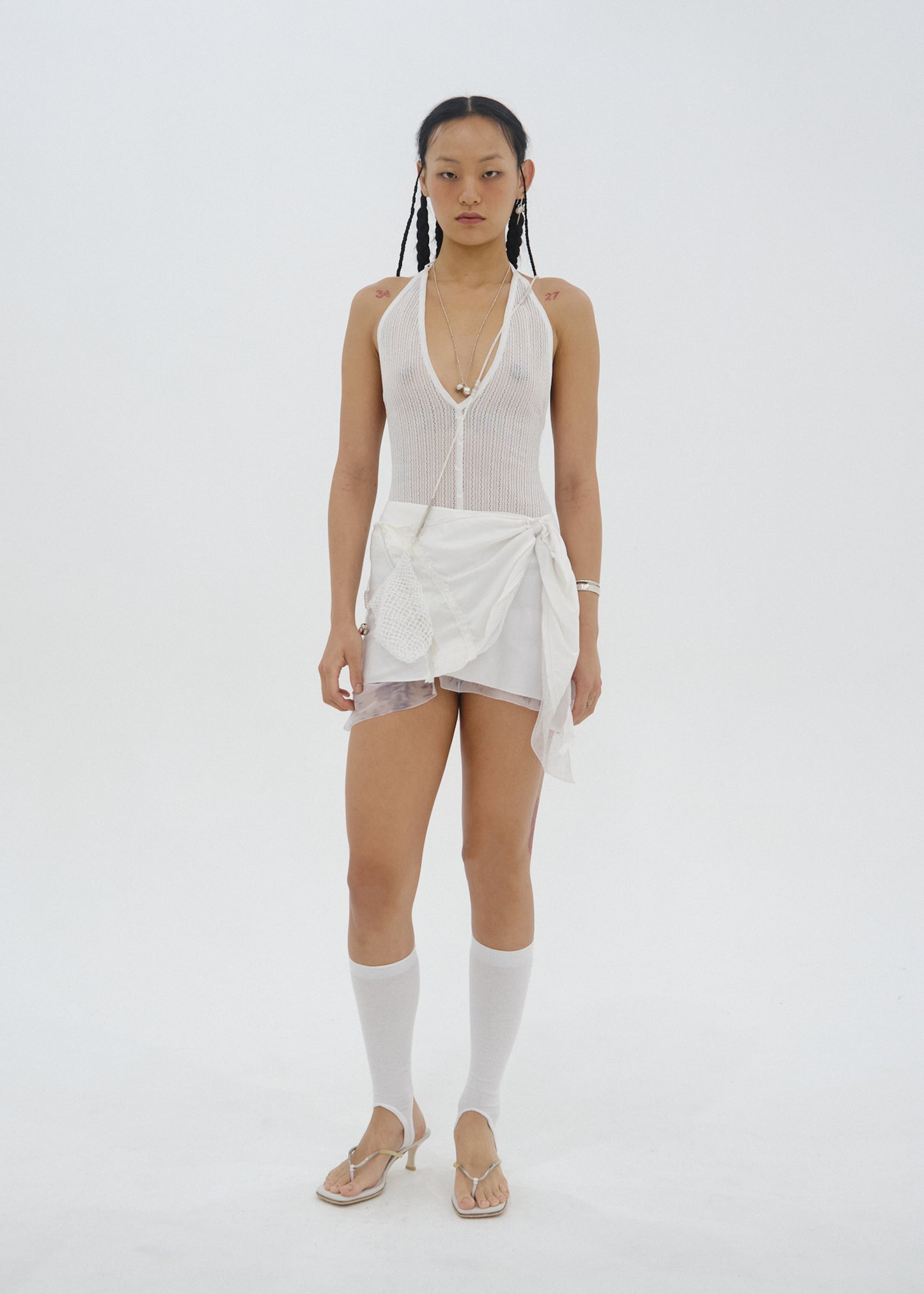 Silk Knit Top w/ Mini Bag