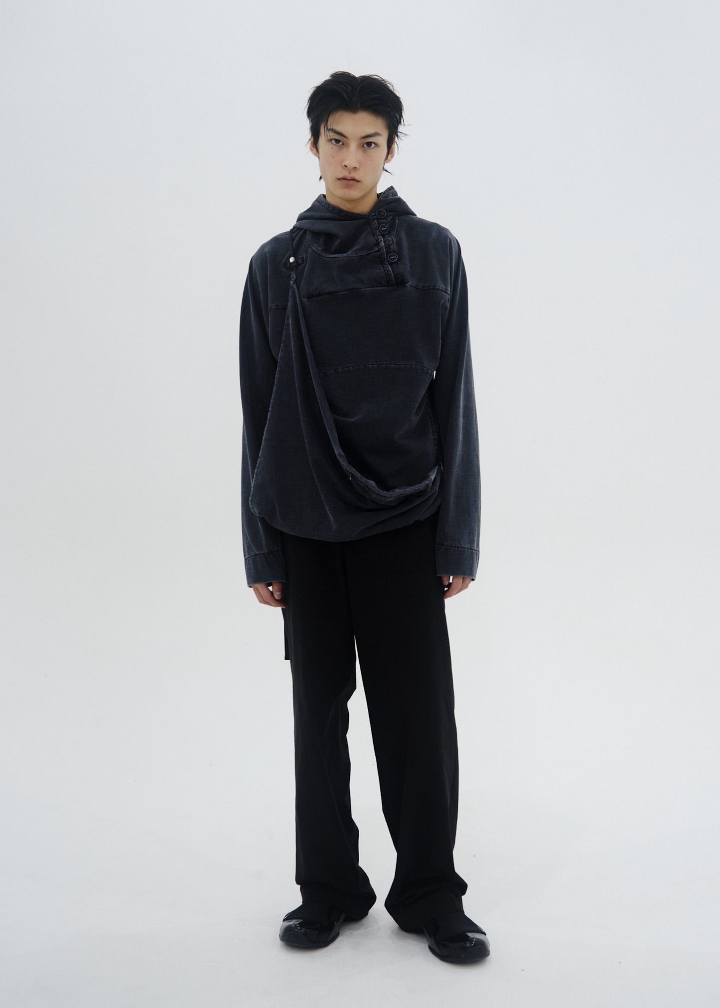 Dyed Scarf Bag Hoodie