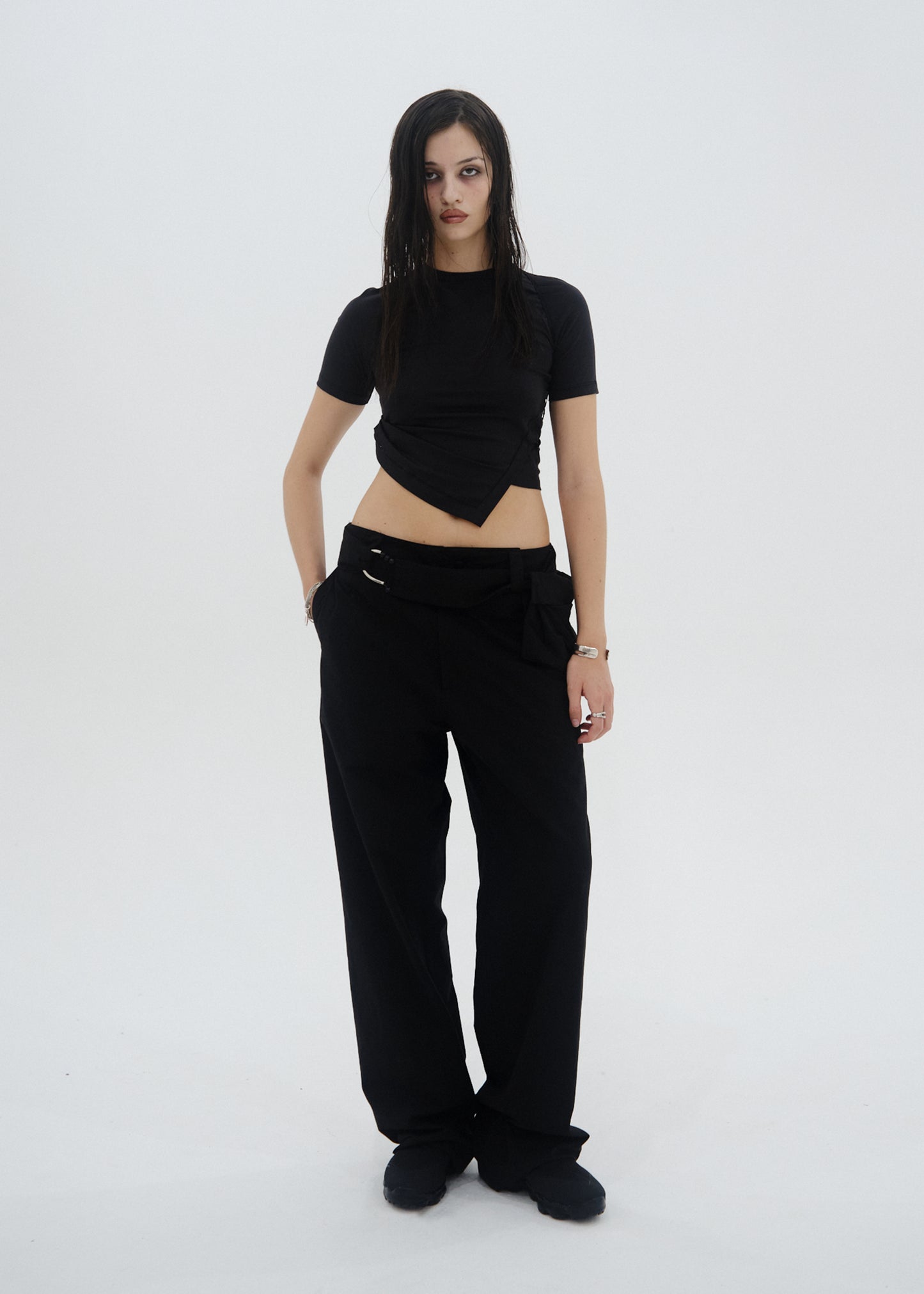 Hemstitch Crop Top