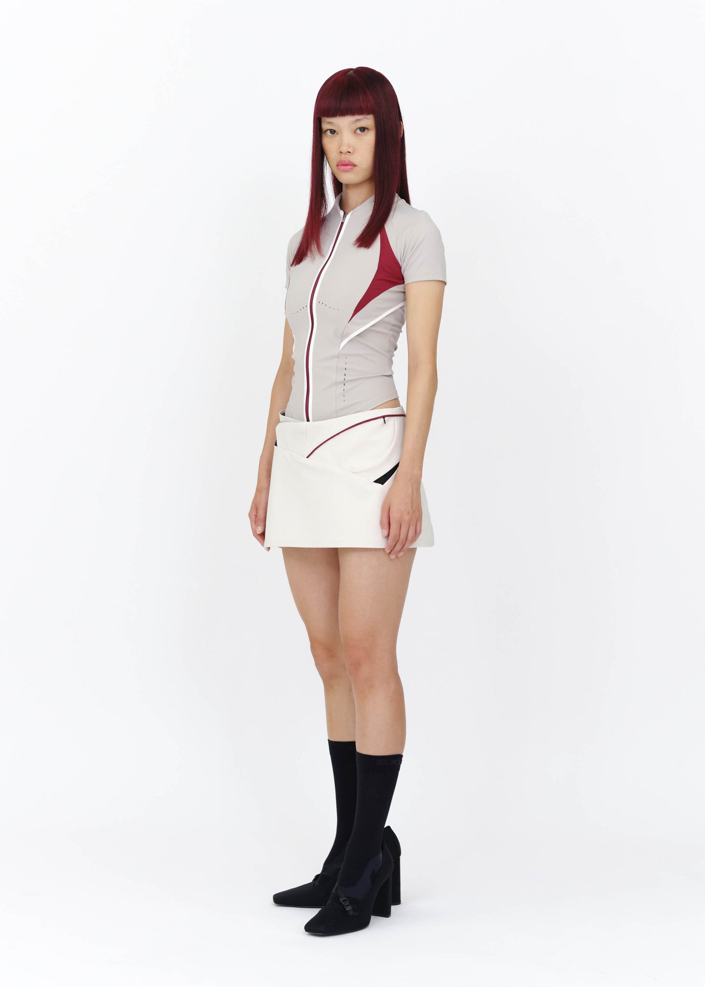 Slashed Zip Top