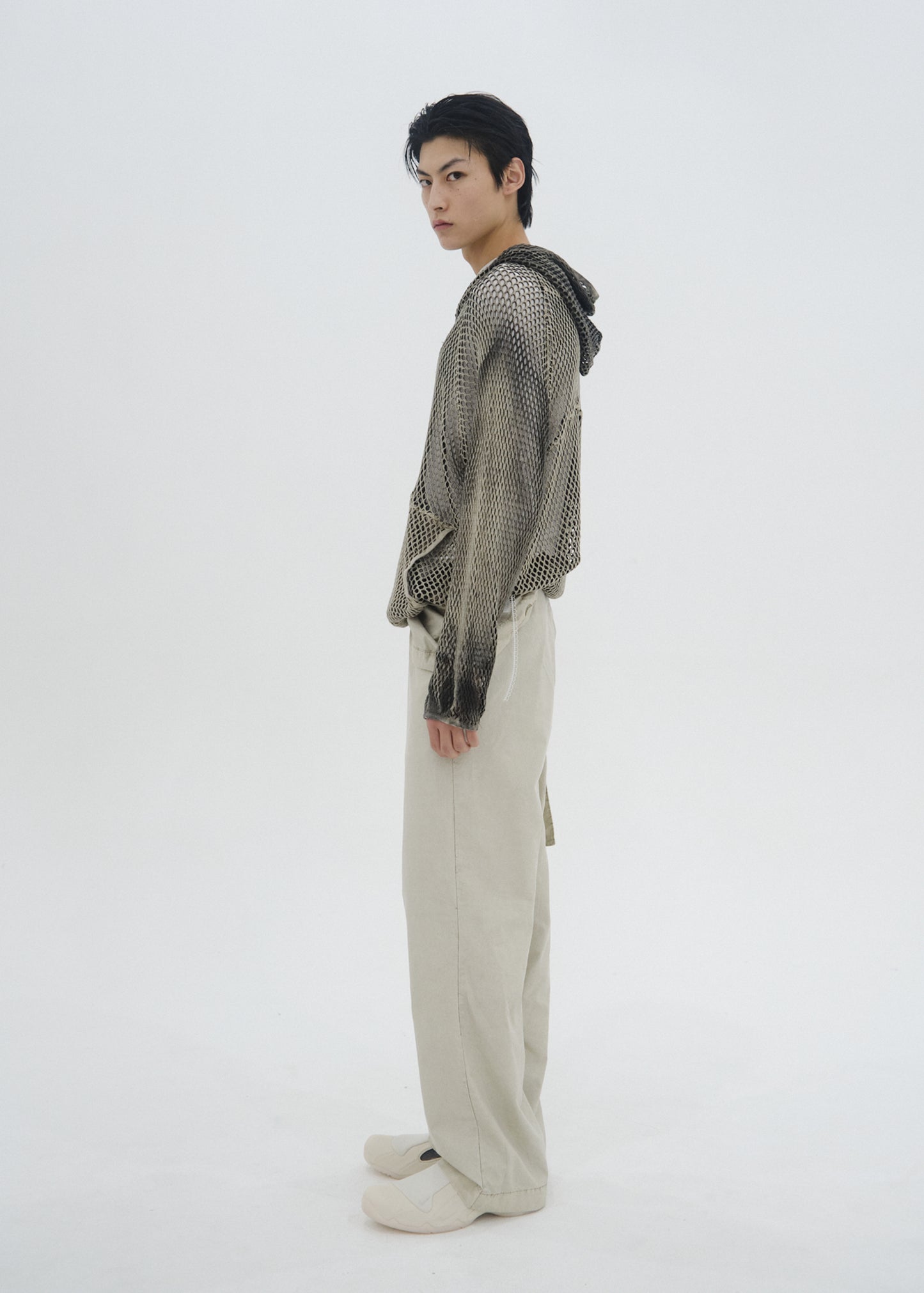 Spray-Dyed Mesh Hoodie
