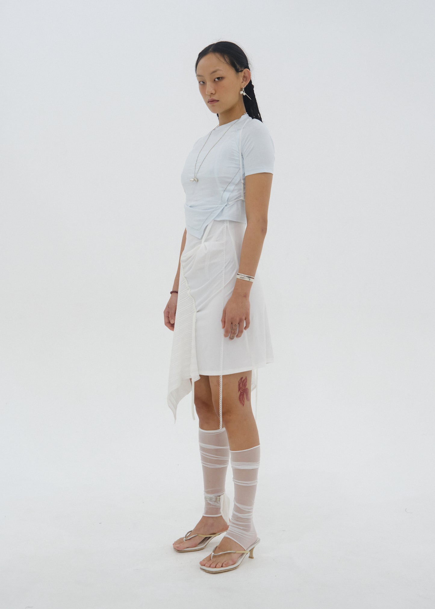 Hemstitch Crop Top