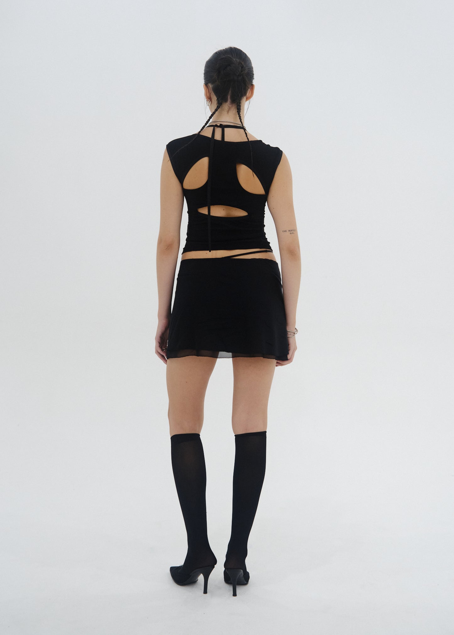 Tied Mini Skirt