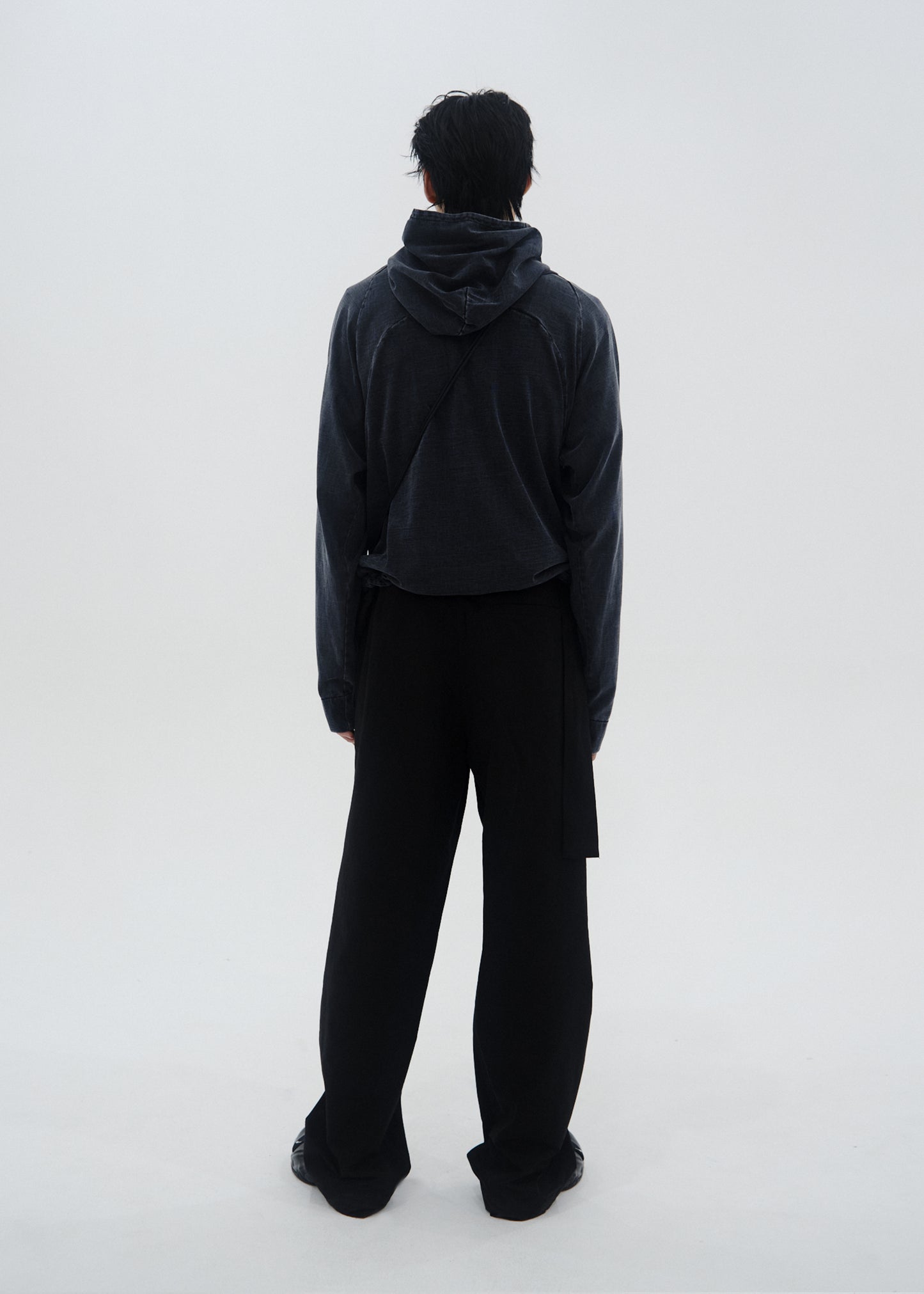 Dyed Scarf Bag Hoodie
