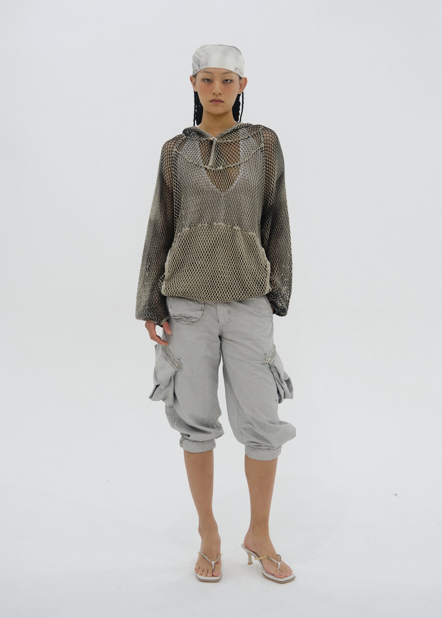 Spray-Dyed Mesh Hoodie