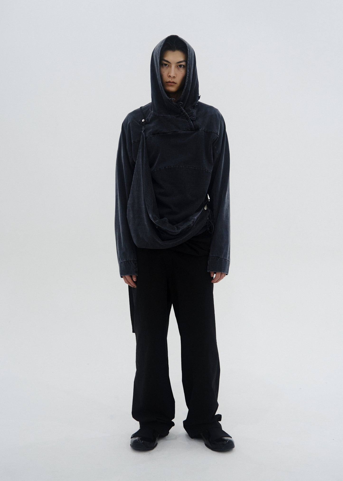 Dyed Scarf Bag Hoodie