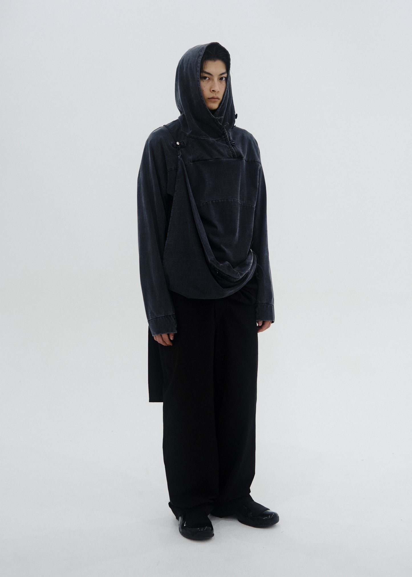 Dyed Scarf Bag Hoodie