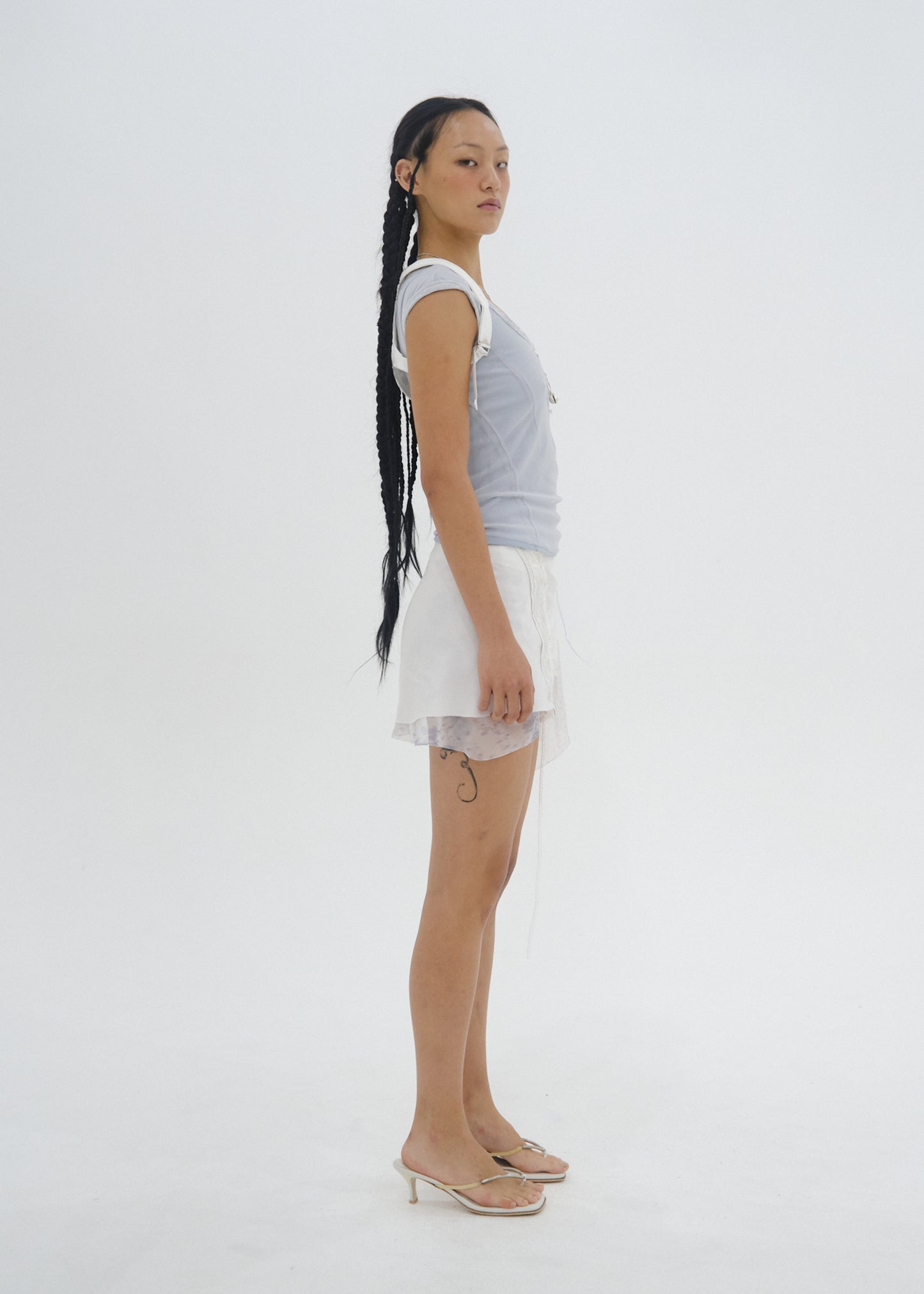Tied Mini Skirt