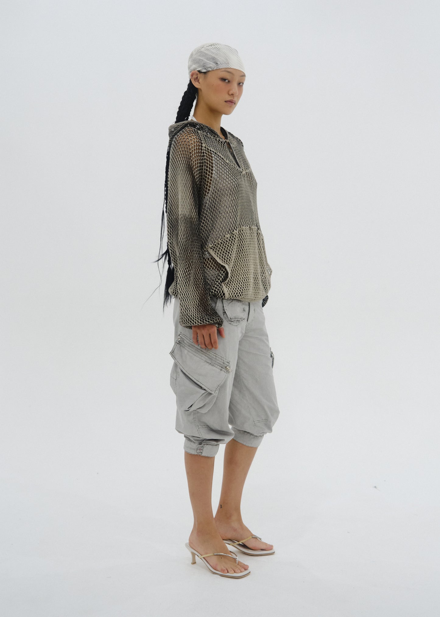 Spray-Dyed Mesh Hoodie