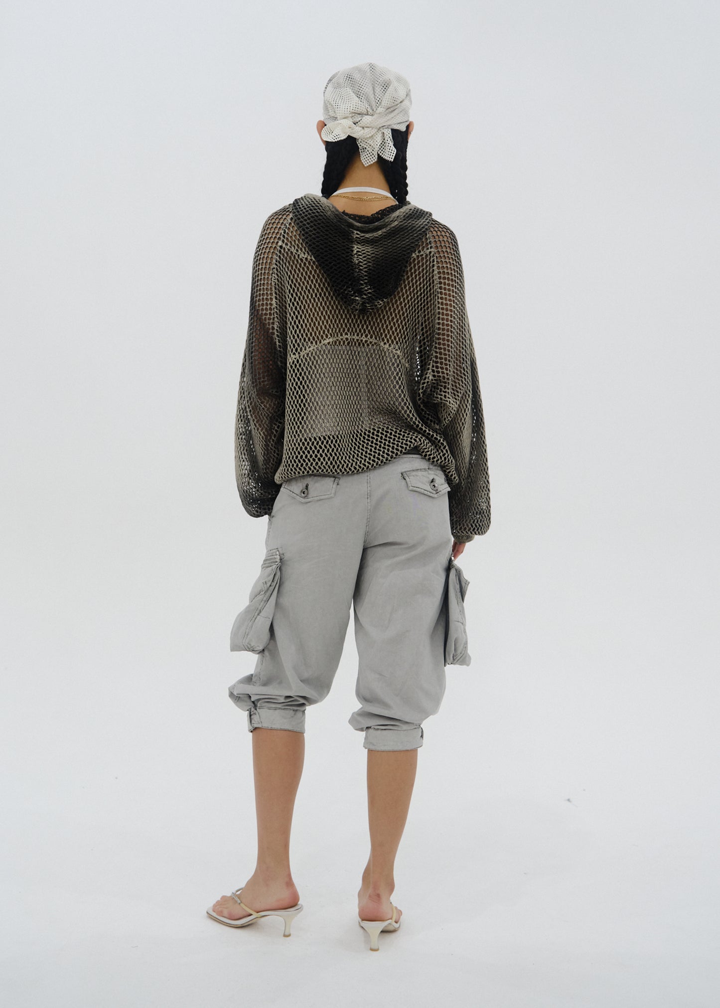 Spray-Dyed Mesh Hoodie