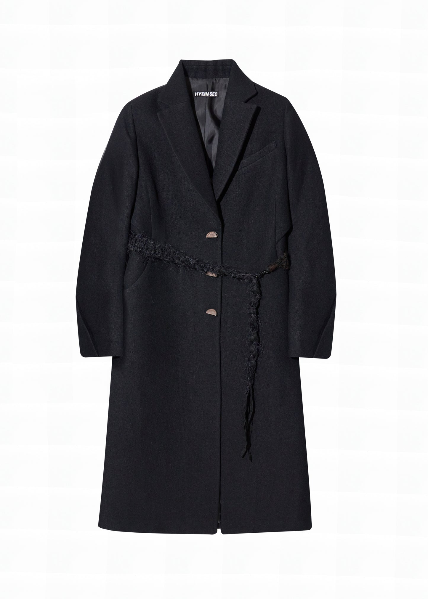 Ceramic Button Long Coat