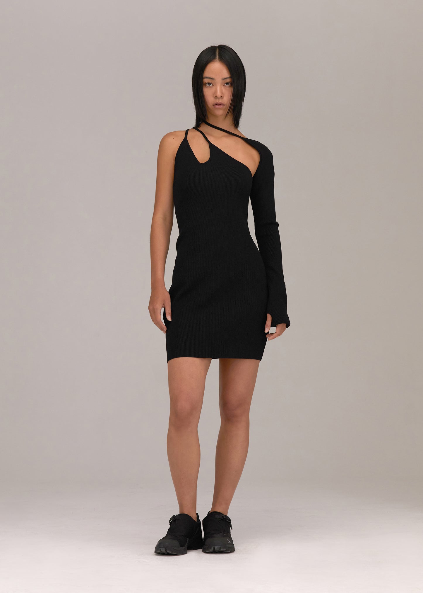 Knit Mini Dress w/ Sleeve