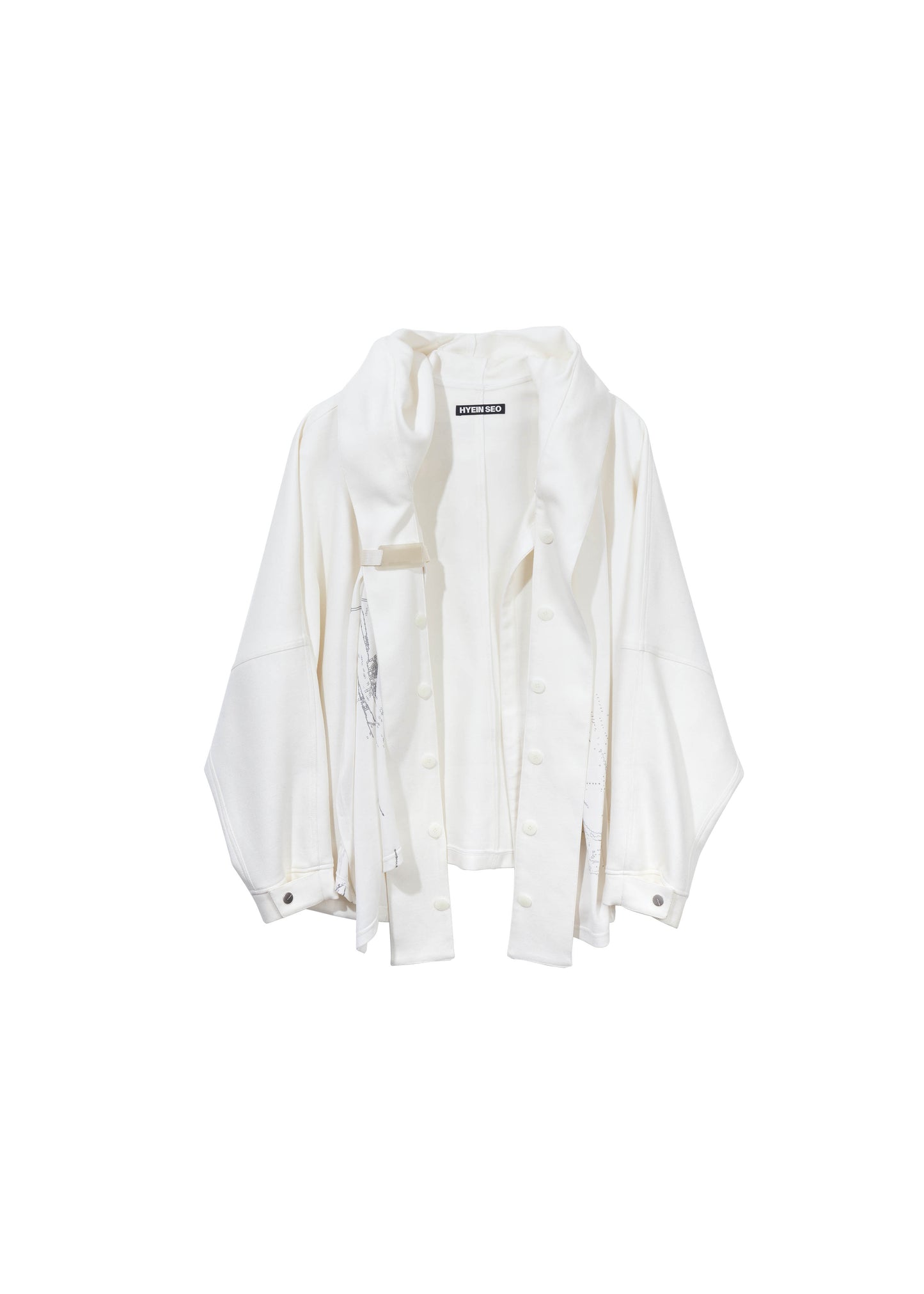 Hooded Jacket w/ Graphic Muffler