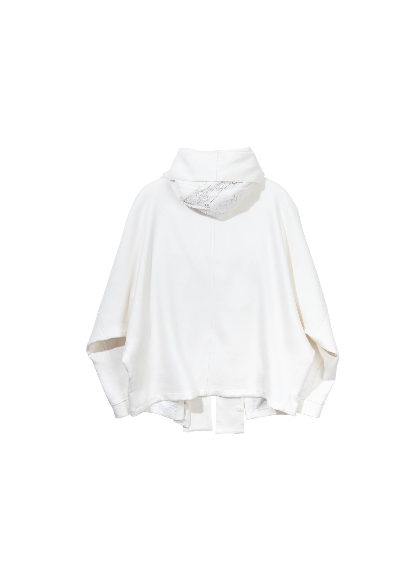 Hooded Jacket w/ Graphic Muffler