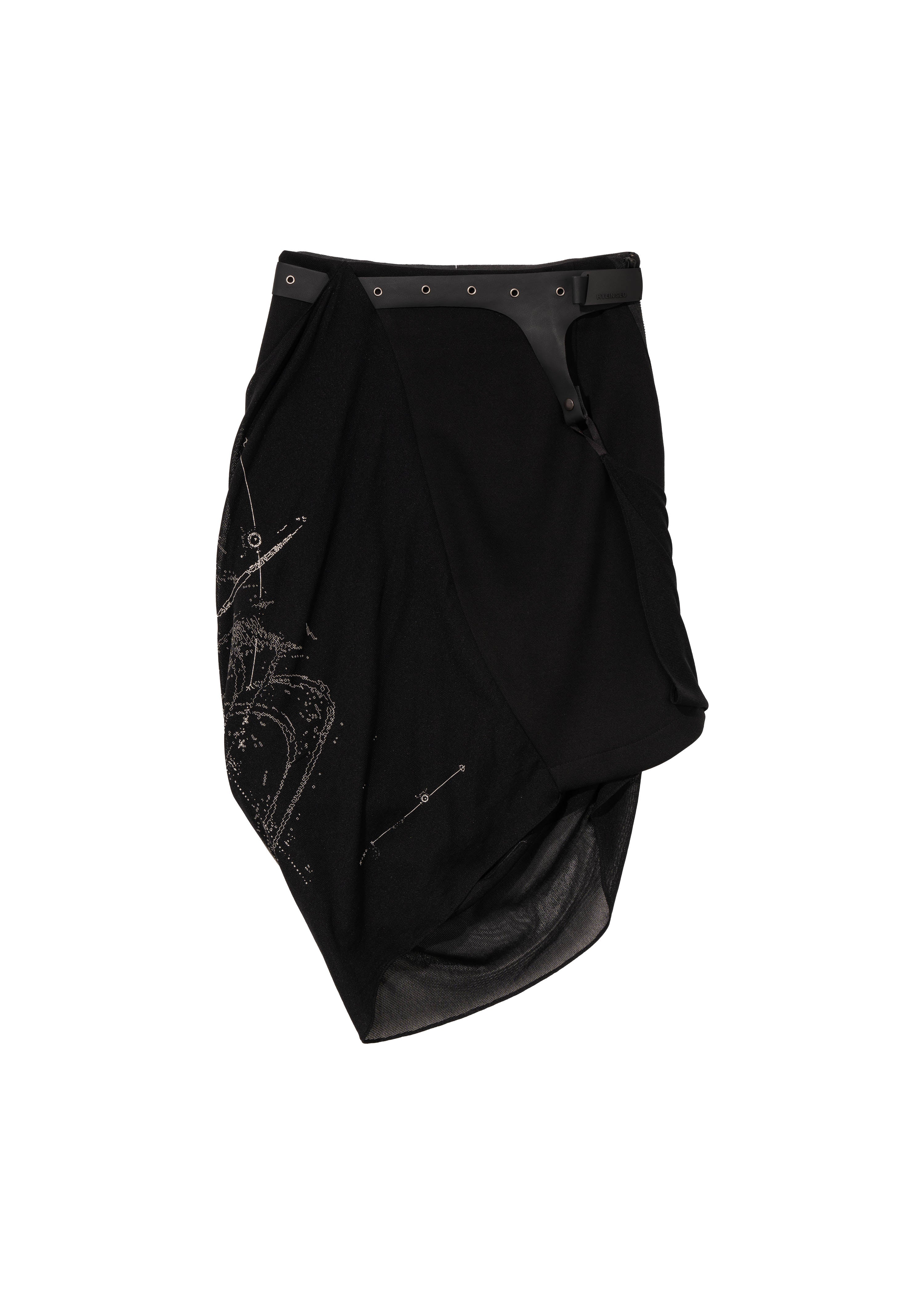 Graphic Wrap Skirt w/ Garter Belt HYEIN SEO Graphic Wrap Skirt w/ Garter Belt HYEIN SEO