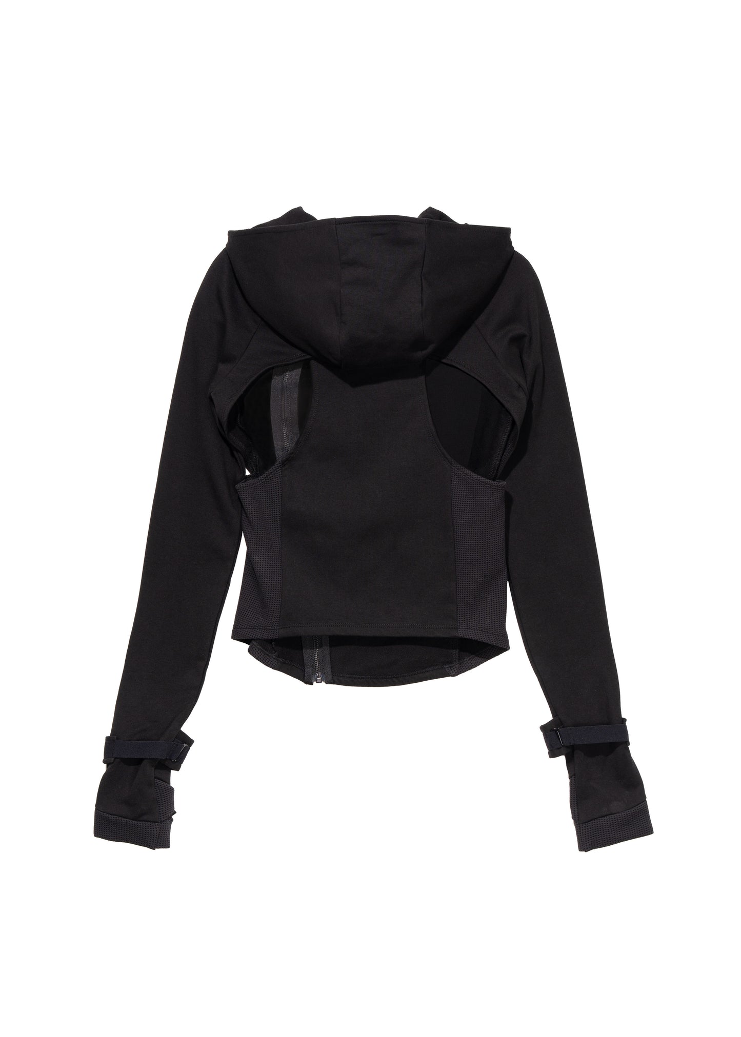 Hooded Asymmetric Zip Top