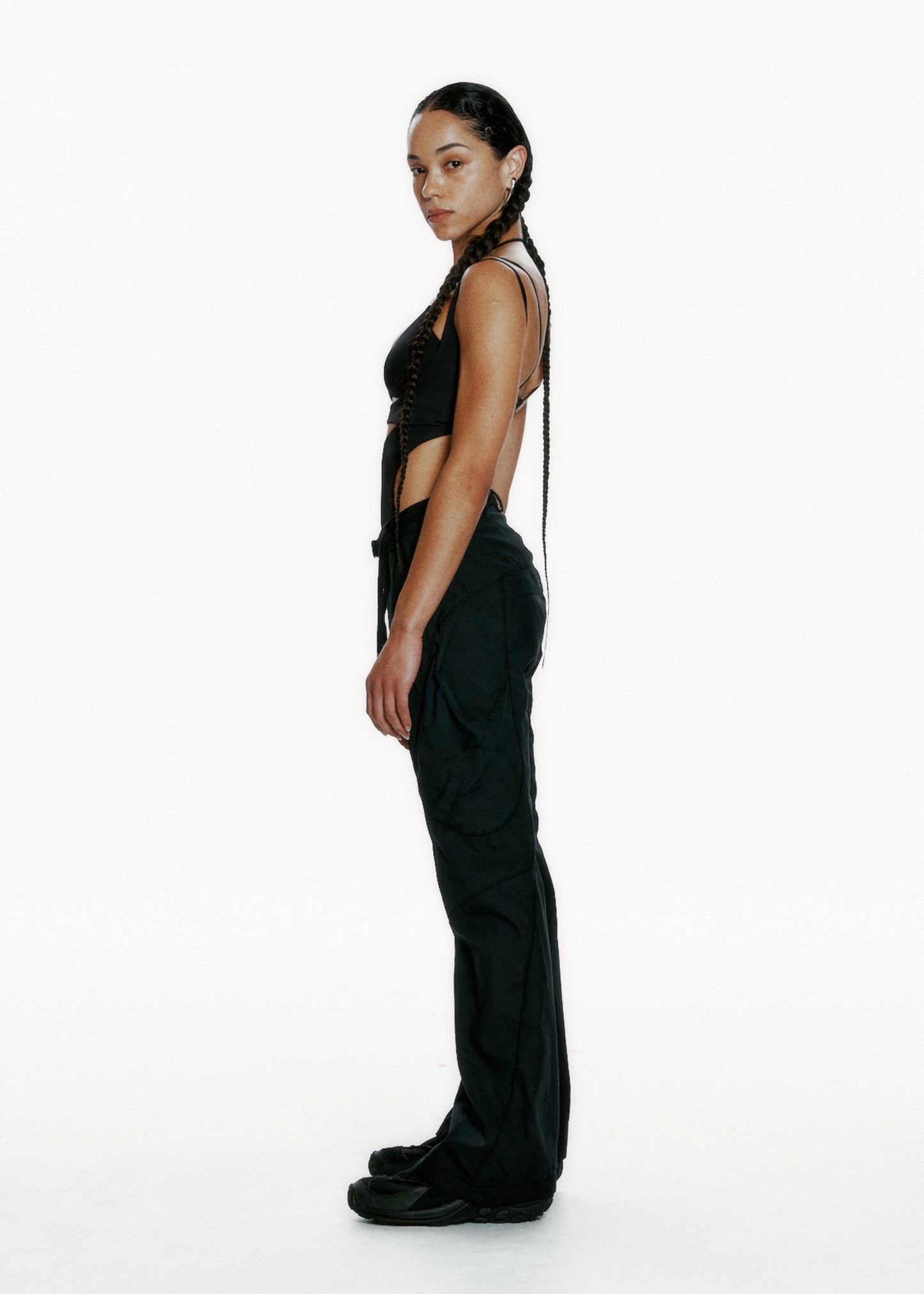 Low-Rise Pants w/ Belt