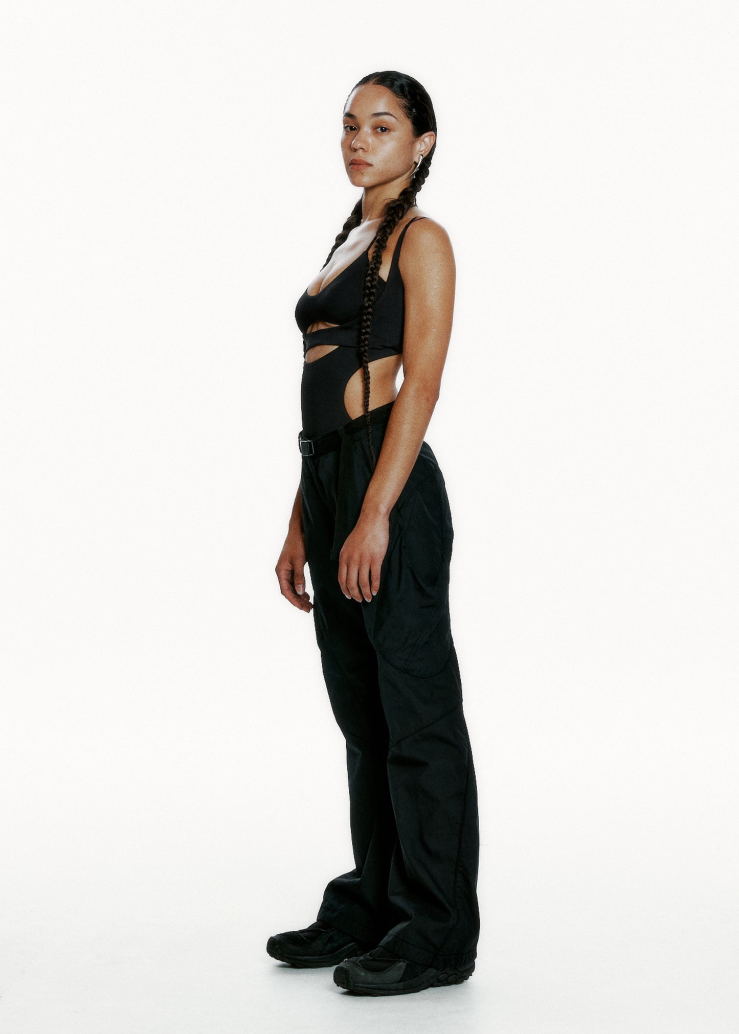Low-Rise Pants w/ Belt