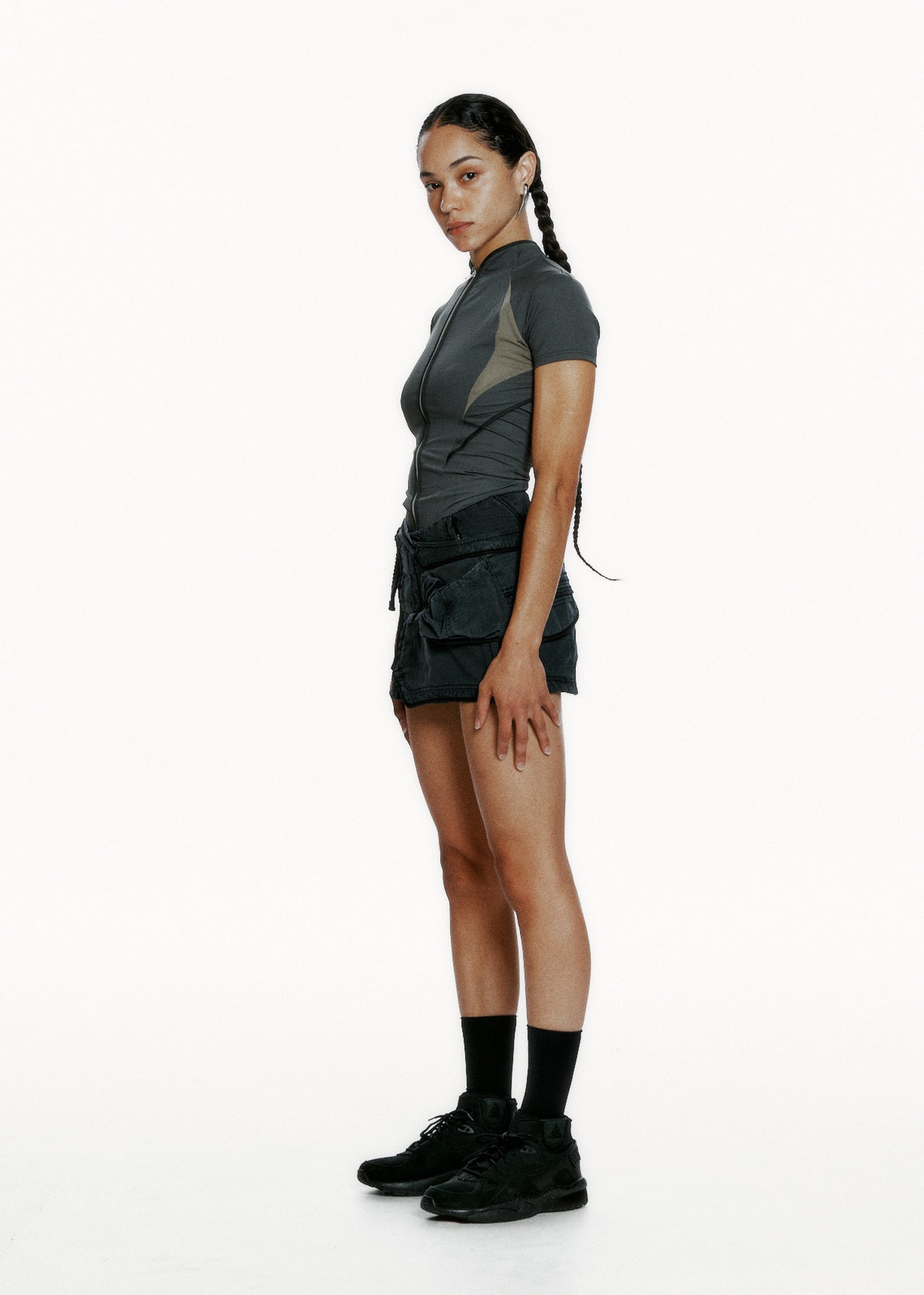Slashed Zip Top