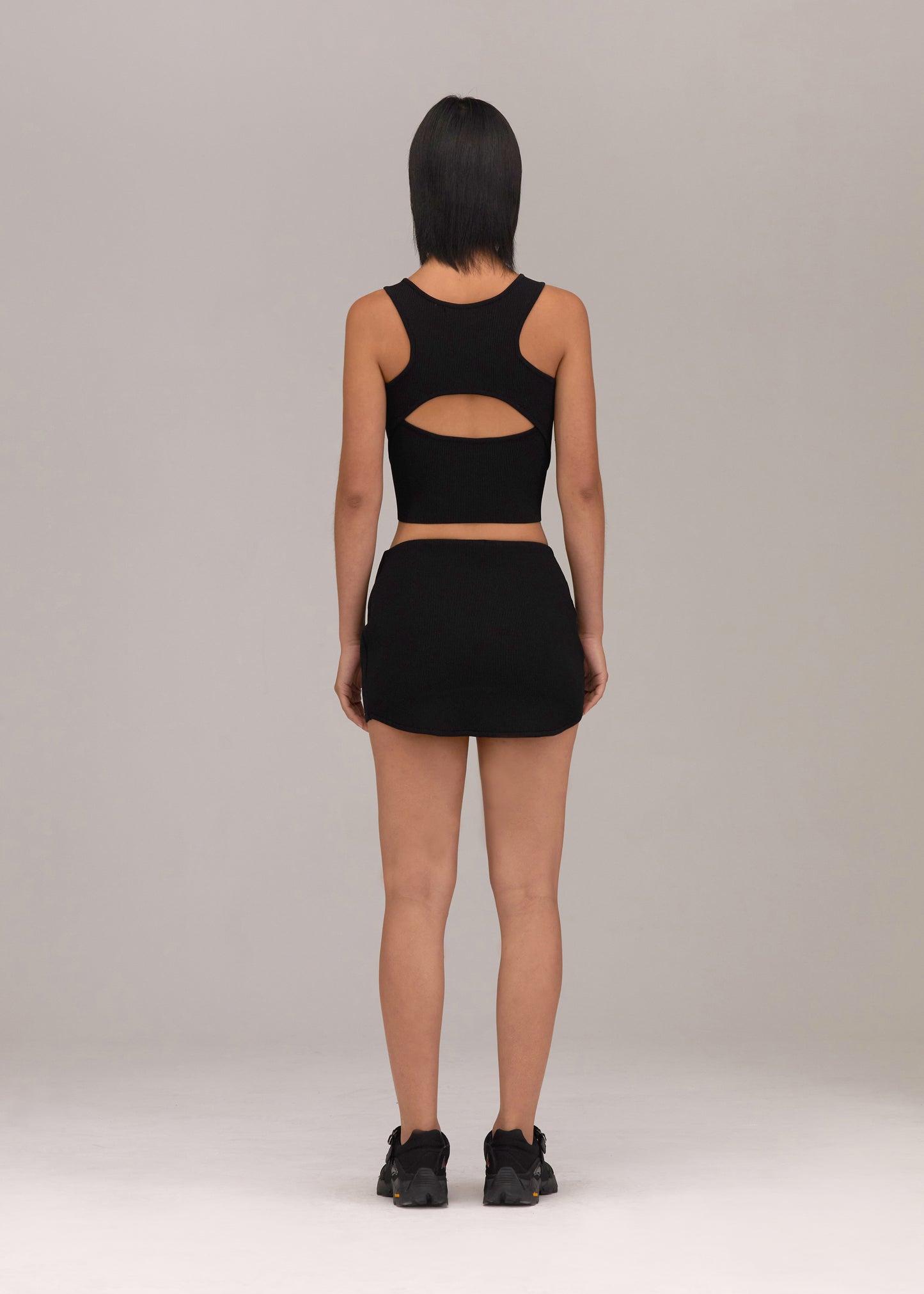 Knit Top and Mini Skirt Set