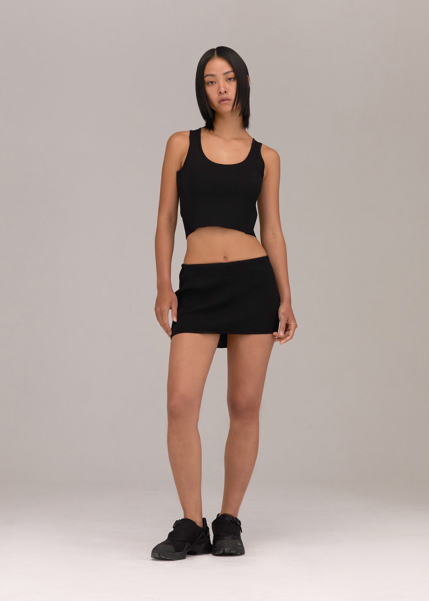 Knit Top and Mini Skirt Set