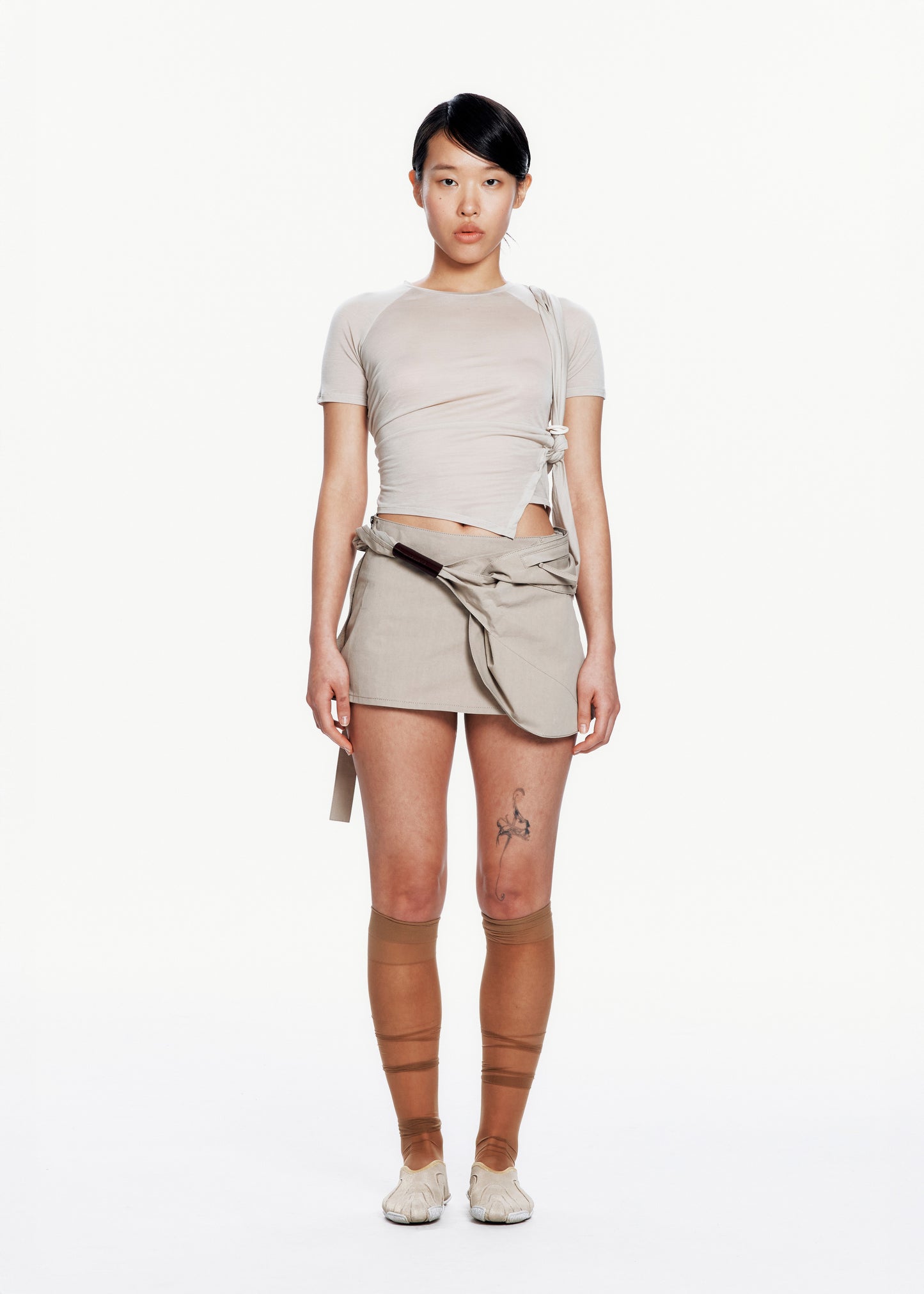 Knotted Mini Skirt