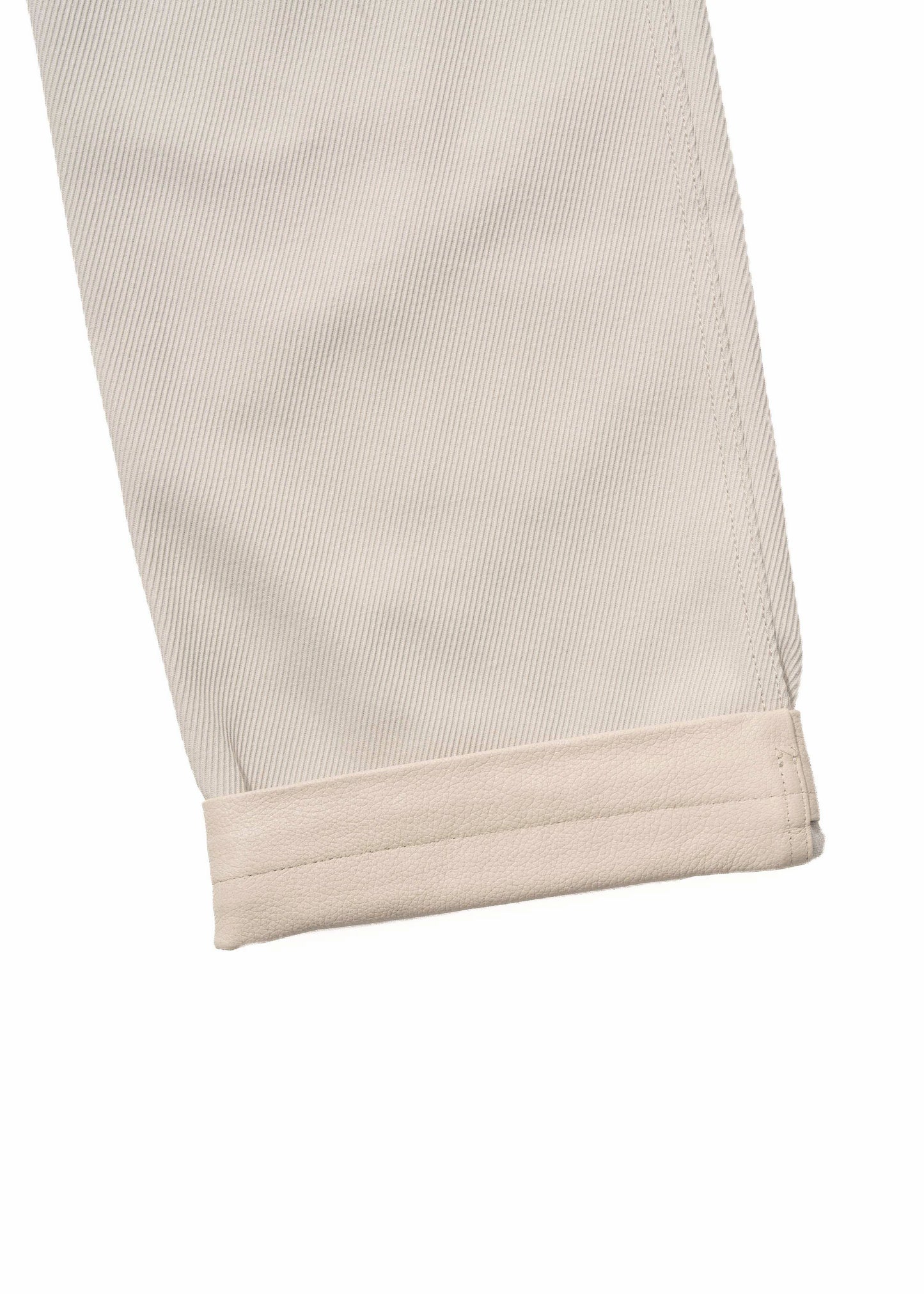 Leather-Trim Pants