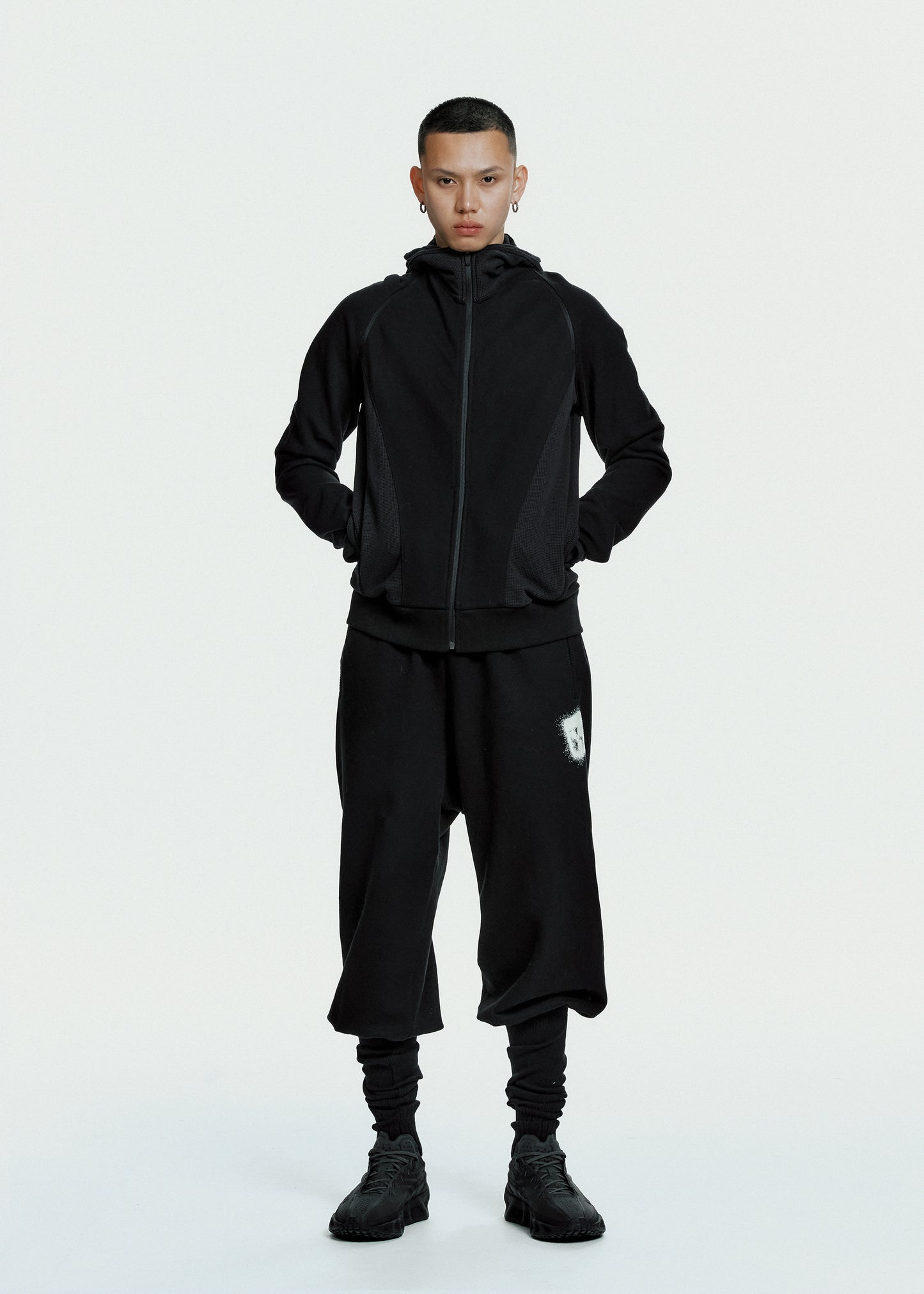 Slashed Zip Hoodie