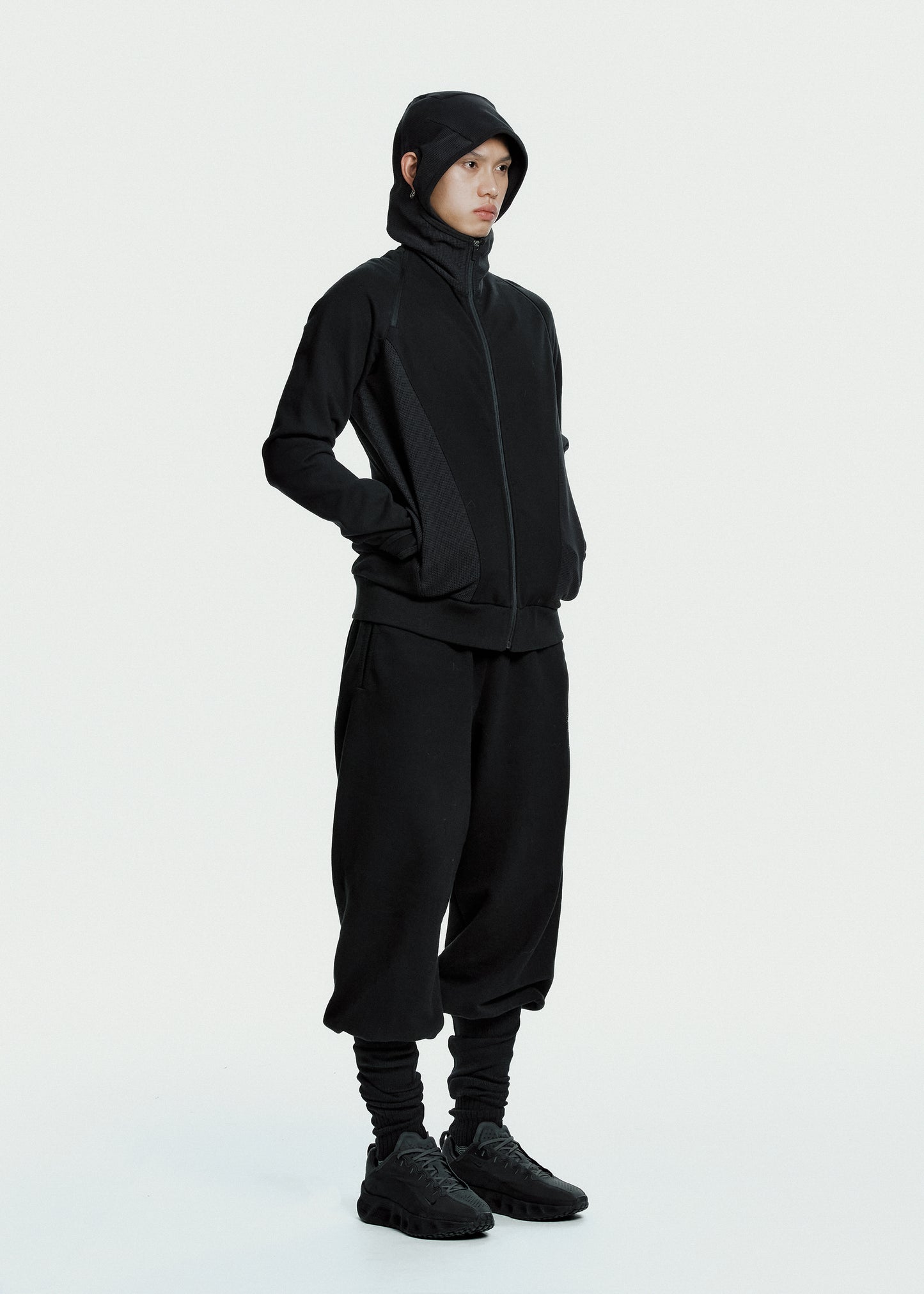 Slashed Zip Hoodie