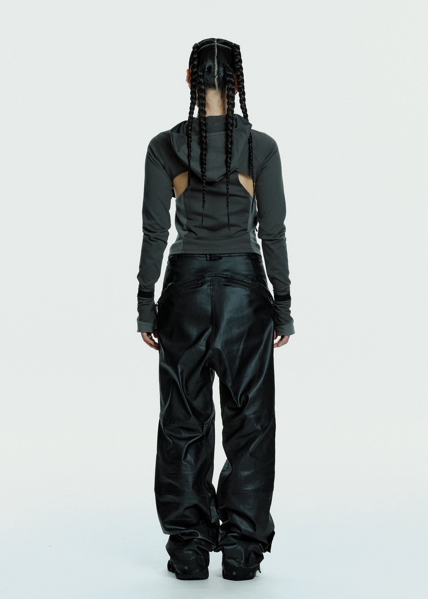 Hooded Asymmetric Zip Top