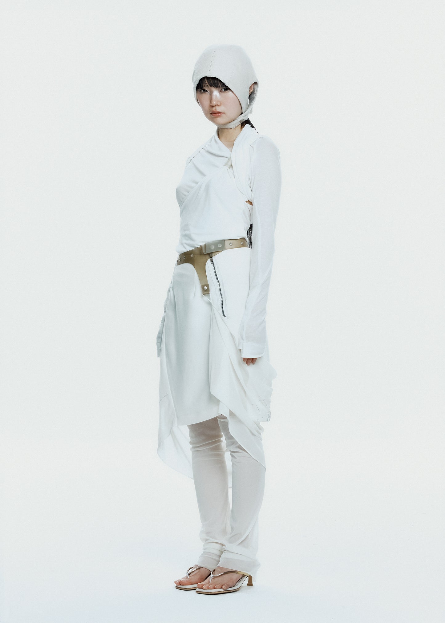 Graphic Wrap Skirt w/ Garter Belt
