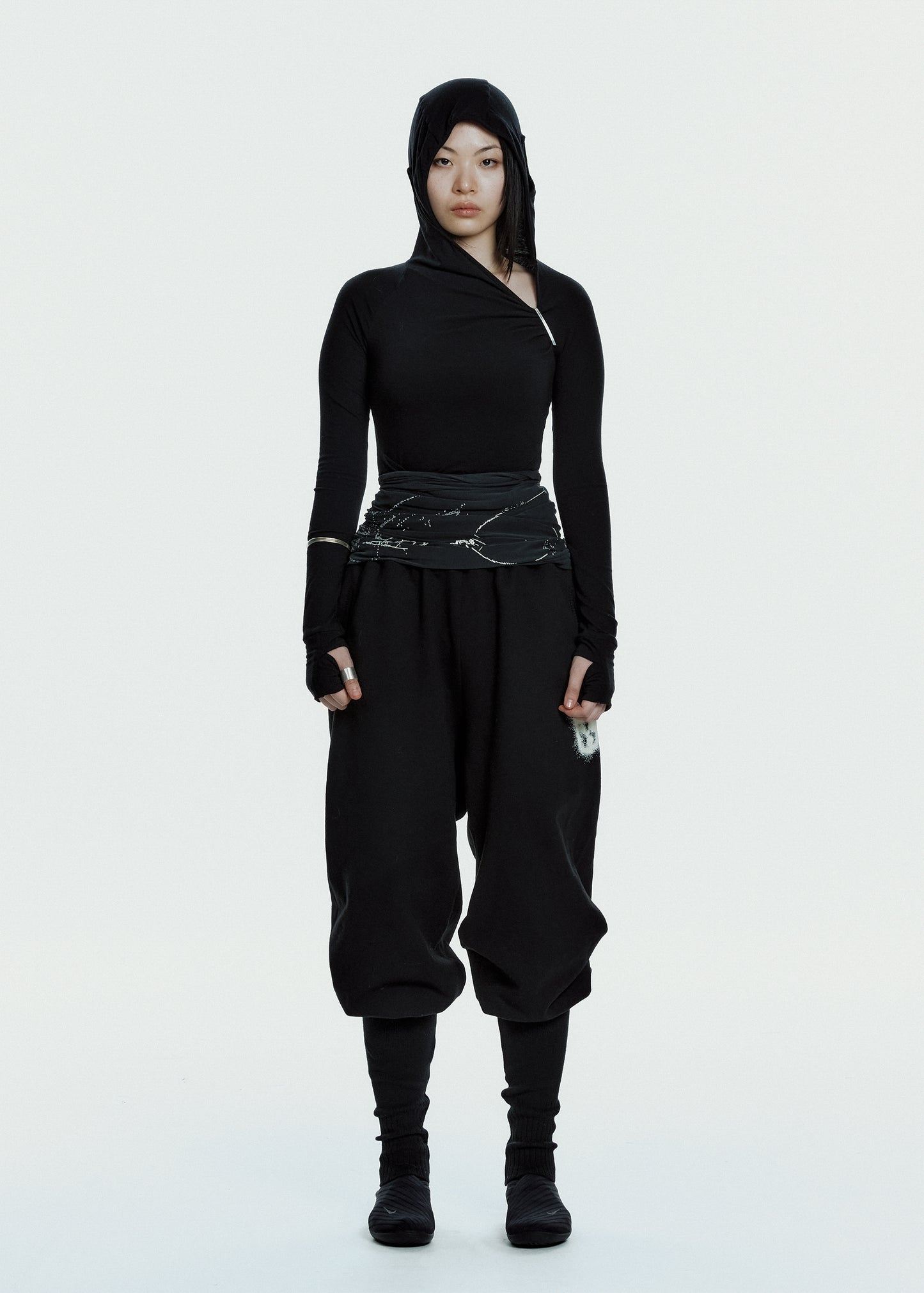 Hooded Shirring Top