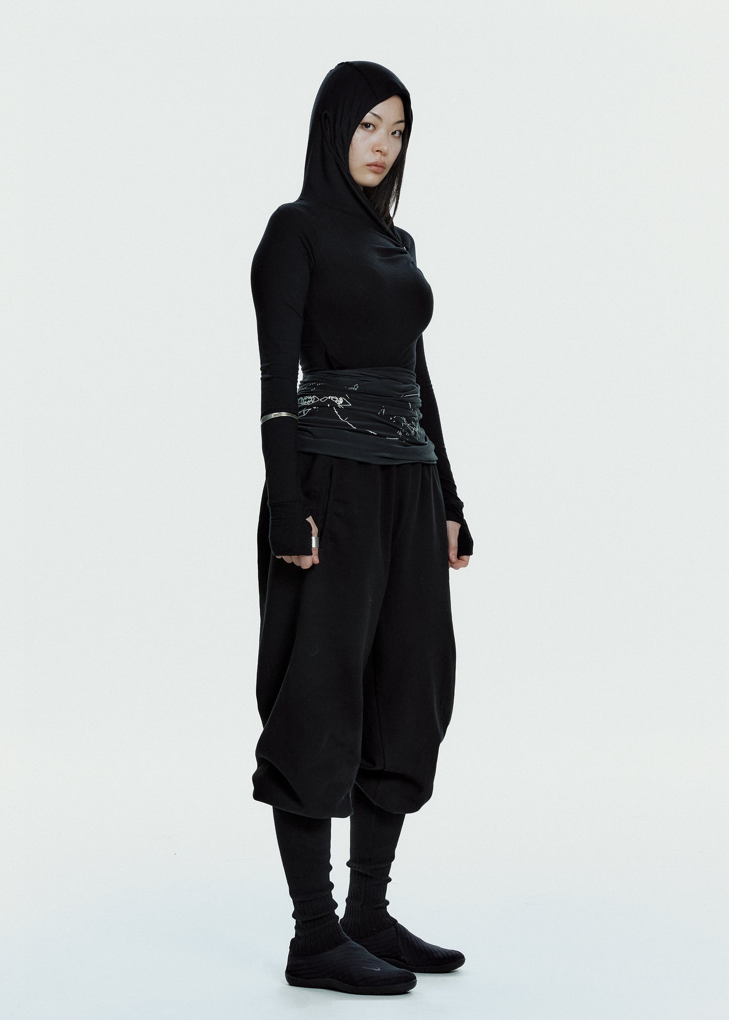 Hooded Shirring Top