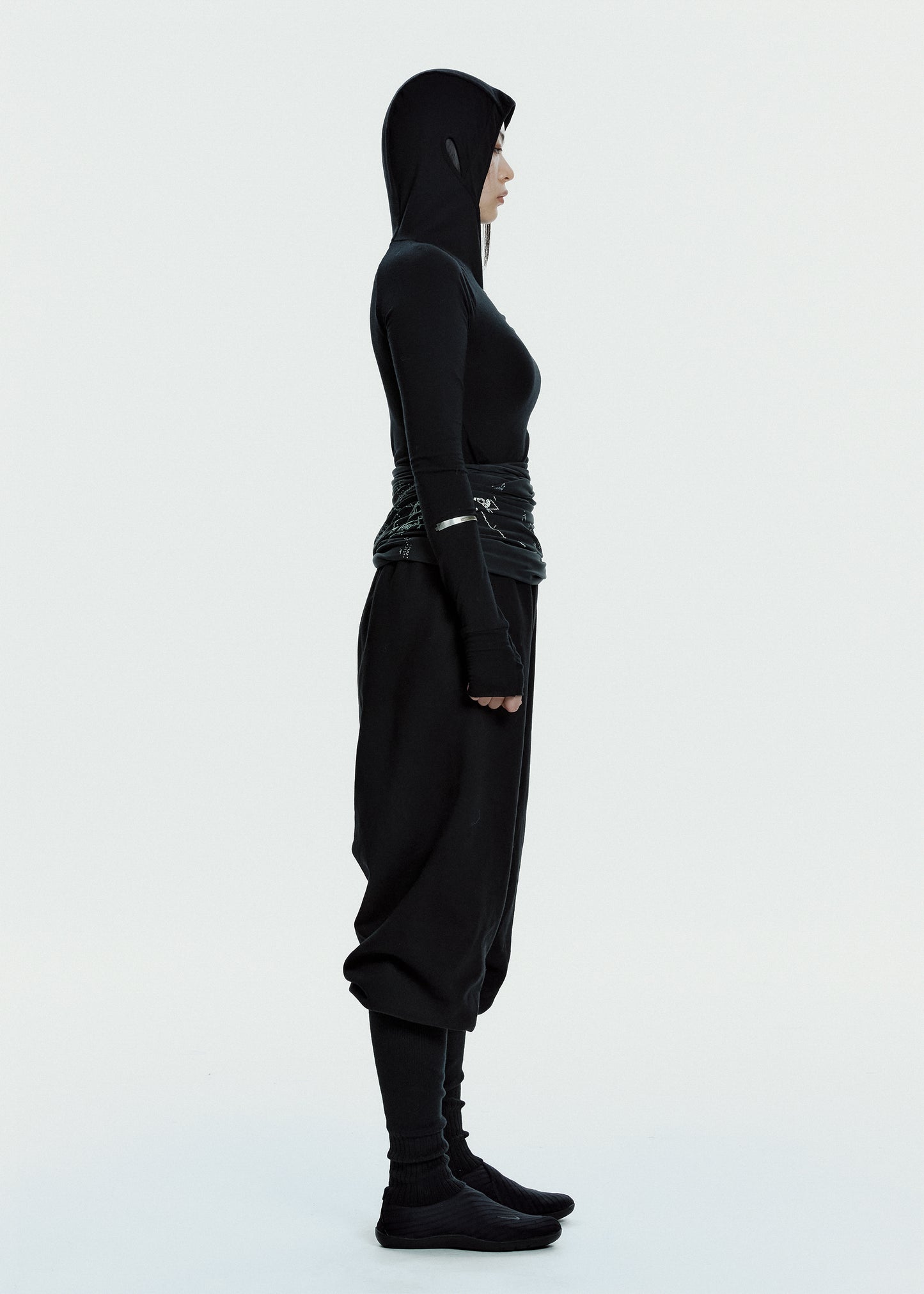Hooded Shirring Top
