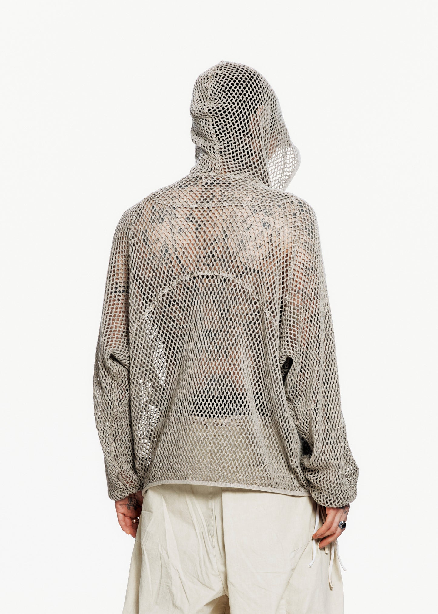 Washed Mesh Hoodie