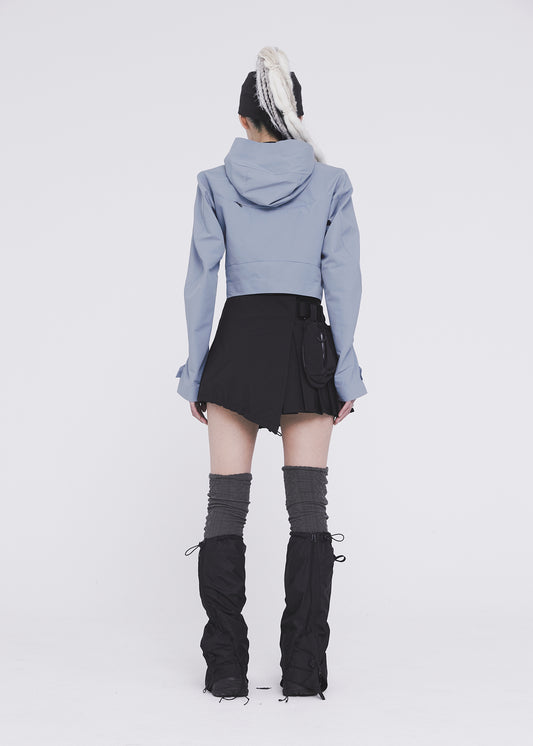 Pleated Wrap Skirt
