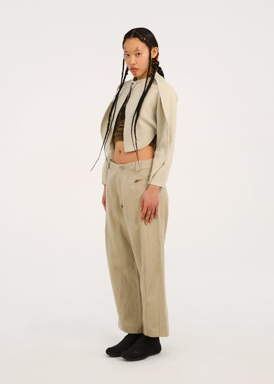 Bent Trouser w/ Silver Button