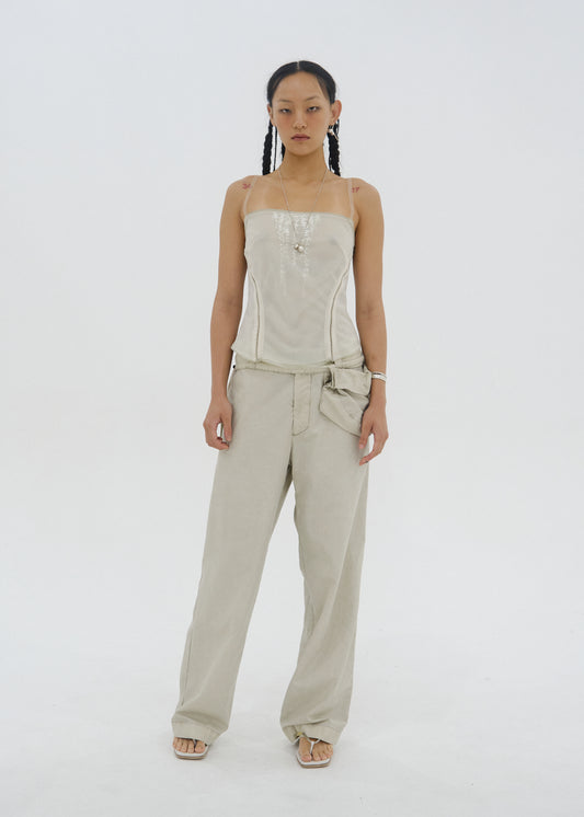Cotton Pants w/ Waist Bag