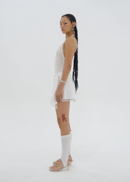 Tied Mini Skirt