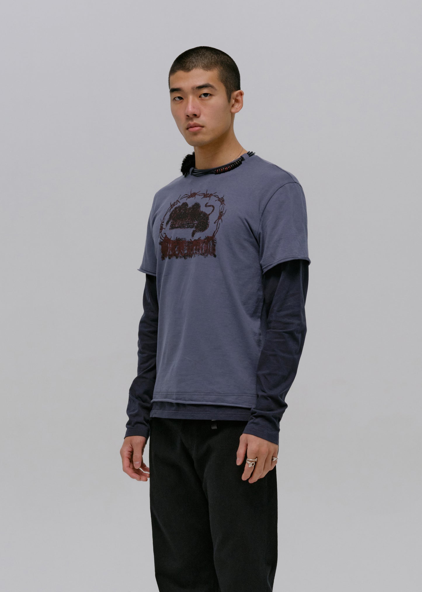 Graphic T-Shirt w/ Necklace